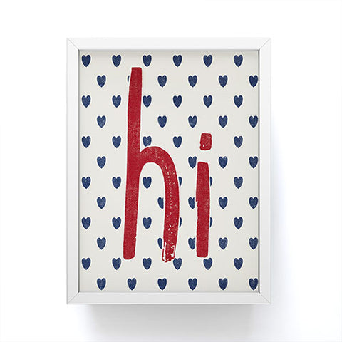 Leeana Benson Hi Hearts Americana Framed Mini Art Print