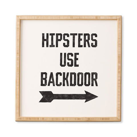 Leeana Benson Hipsters Use Back Door Framed Wall Art