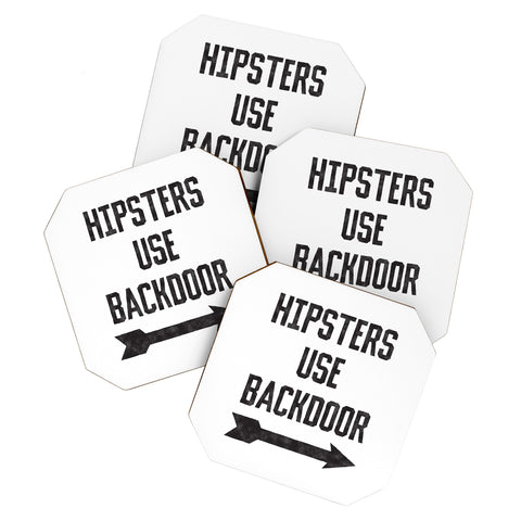 Leeana Benson Hipsters Use Back Door Coaster Set