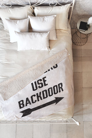 Leeana Benson Hipsters Use Back Door Fleece Throw Blanket