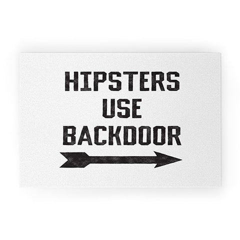 Leeana Benson Hipsters Use Back Door Welcome Mat