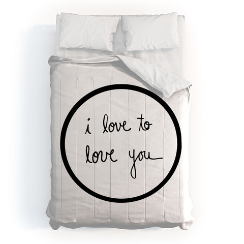 Leeana Benson I Love To Love You Comforter