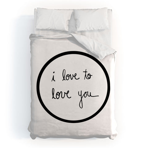 Leeana Benson I Love To Love You Duvet Cover