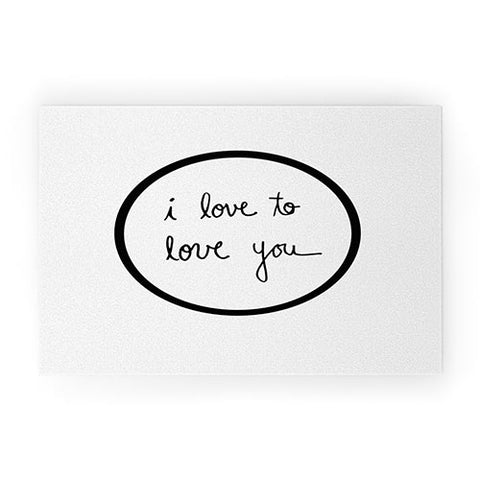 Leeana Benson I Love To Love You Welcome Mat