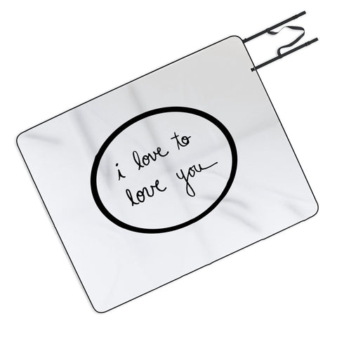 Leeana Benson I Love To Love You Picnic Blanket