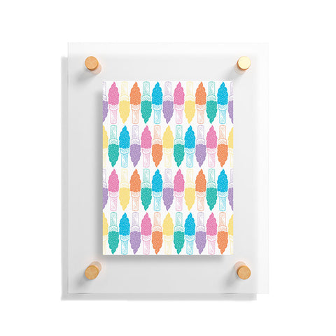 Leeana Benson Ice Cream Color Pattern Floating Acrylic Print