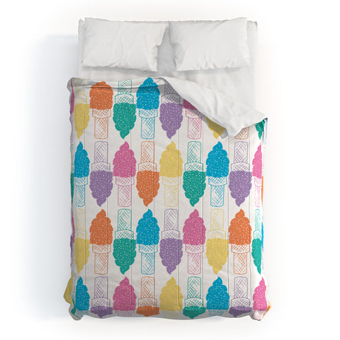 Leeana Benson Ice Cream Color Pattern Comforter
