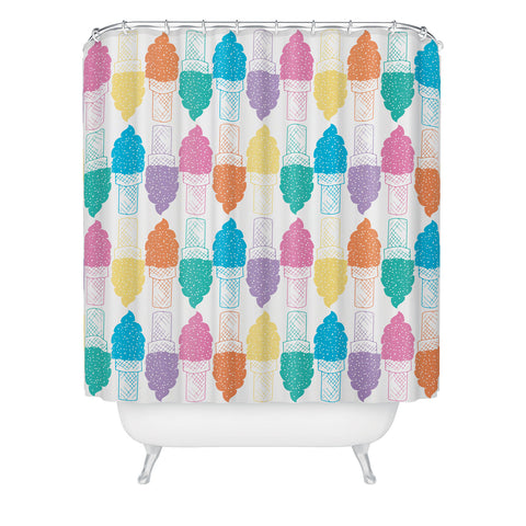 Leeana Benson Ice Cream Color Pattern Shower Curtain