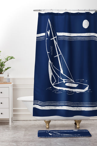 Leeana Benson Midnight Ride Shower Curtain And Mat