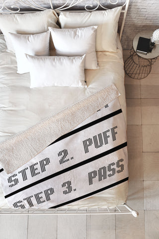 Leeana Benson Puff Puff Pass Fleece Throw Blanket