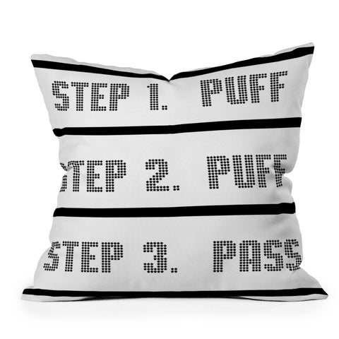 Leeana Benson Puff Puff Pass Throw Pillow