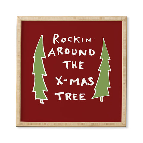 Leeana Benson Rockin Around the Xmas Tree Framed Wall Art