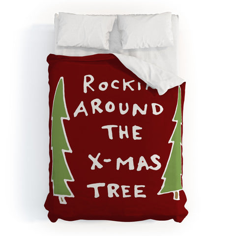 Leeana Benson Rockin Around the Xmas Tree Duvet Cover