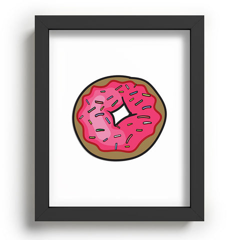 Leeana Benson Strawberry Frosted Donut Recessed Framing Rectangle
