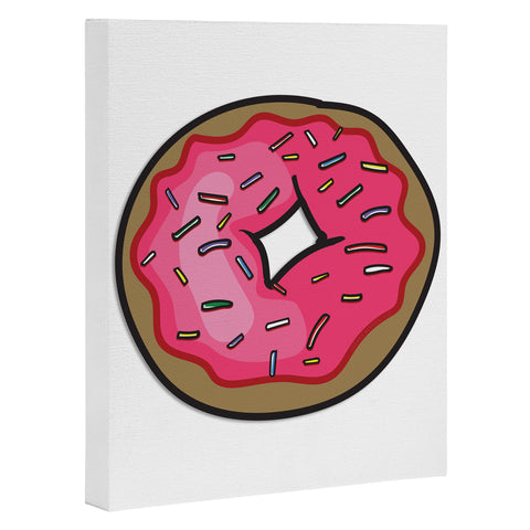 Leeana Benson Strawberry Frosted Donut Art Canvas