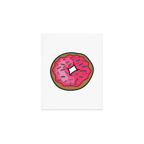 Leeana Benson Strawberry Frosted Donut Art Print