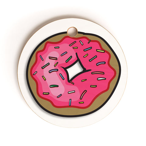 Leeana Benson Strawberry Frosted Donut Cutting Board Round