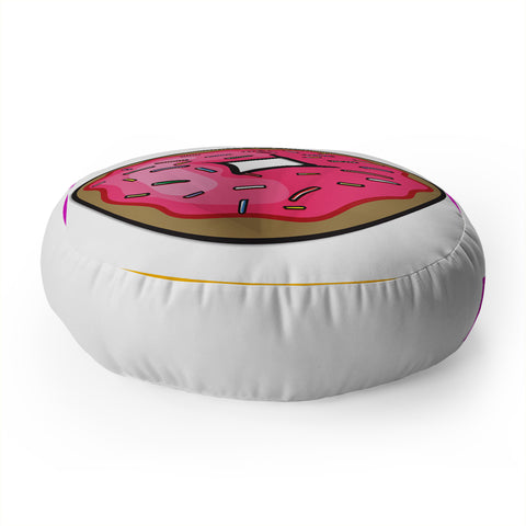 Leeana Benson Strawberry Frosted Donut Floor Pillow Round