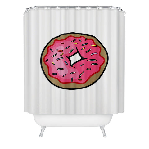 Leeana Benson Strawberry Frosted Donut Shower Curtain