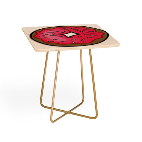 Leeana Benson Strawberry Frosted Donut Side Table