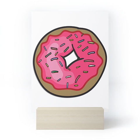 Leeana Benson Strawberry Frosted Donut Mini Art Print