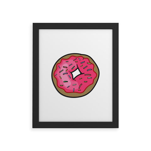 Leeana Benson Strawberry Frosted Donut Framed Art Print
