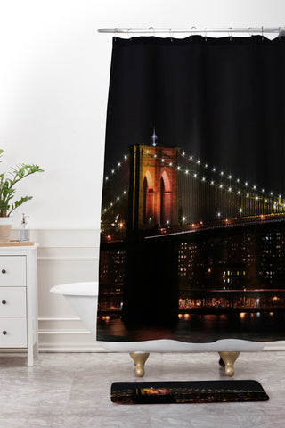 Leonidas Oxby Brooklyn Bridge 2 Shower Curtain And Mat