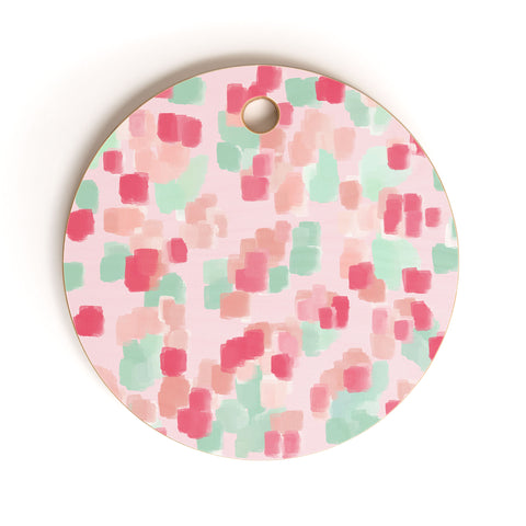 Lisa Argyropoulos Abstract Floral Cutting Board Round