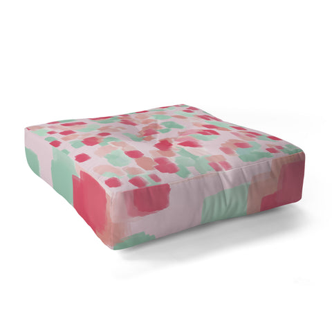 Lisa Argyropoulos Abstract Floral Floor Pillow Square