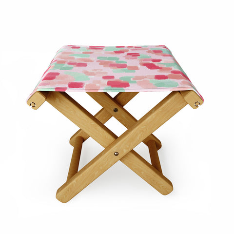 Lisa Argyropoulos Abstract Floral Folding Stool