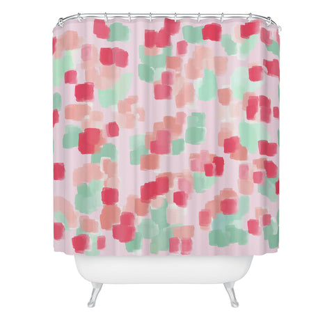 Lisa Argyropoulos Abstract Floral Shower Curtain