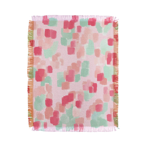 Lisa Argyropoulos Abstract Floral Throw Blanket