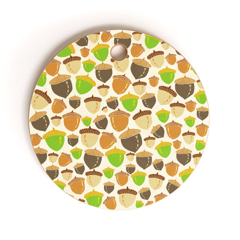 Lisa Argyropoulos Acorns Cutting Board Round