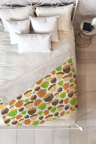 Lisa Argyropoulos Acorns Fleece Throw Blanket