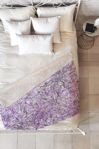 Lisa Argyropoulos Angelica Purple Fleece Throw Blanket