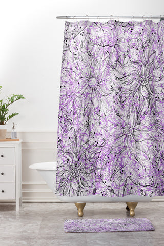 Lisa Argyropoulos Angelica Purple Shower Curtain And Mat