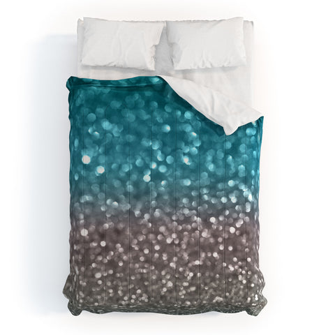 Lisa Argyropoulos Aqua And Gray Comforter