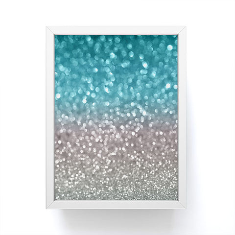 Lisa Argyropoulos Aqua And Gray Framed Mini Art Print