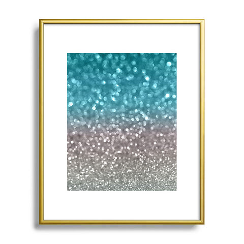 Lisa Argyropoulos Aqua And Gray Metal Framed Art Print