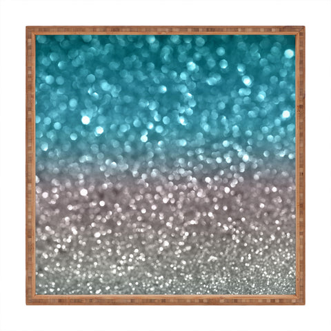 Lisa Argyropoulos Aqua And Gray Square Tray