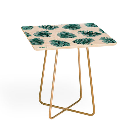 Lisa Argyropoulos Aqua Teal Pine Cones Side Table