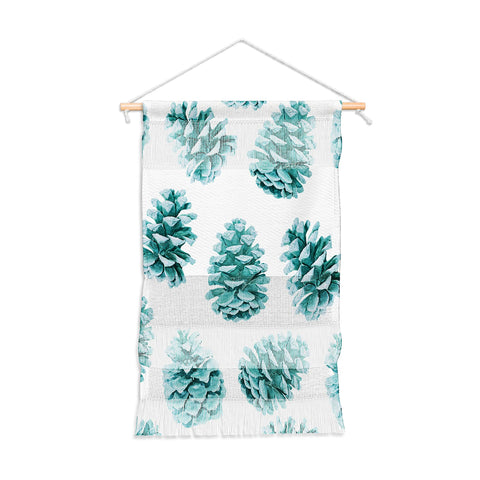 Lisa Argyropoulos Aqua Teal Pine Cones Wall Hanging Portrait