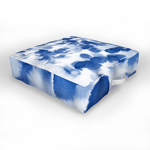 Lisa Argyropoulos Aquatica Denim Blues Outdoor Floor Cushion