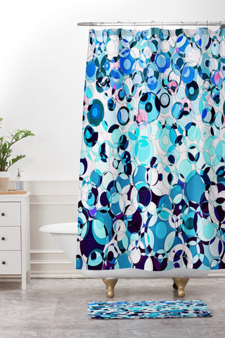 Lisa Argyropoulos Aria In Aquatic Shower Curtain And Mat