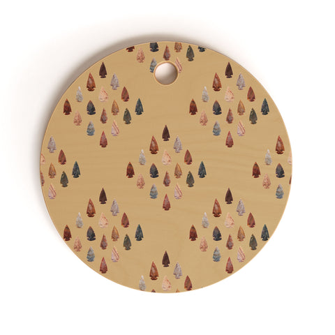 Lisa Argyropoulos Arrowheads Diamond Earth Cutting Board Round