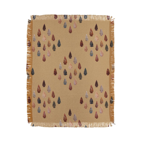 Lisa Argyropoulos Arrowheads Diamond Earth Throw Blanket