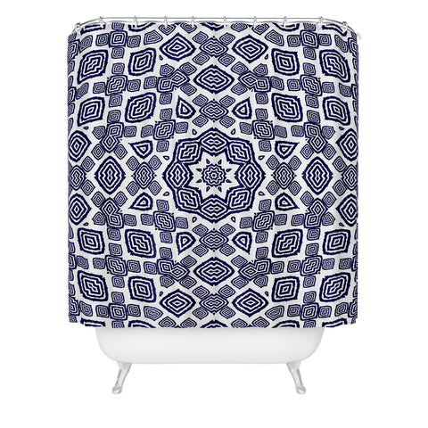 Lisa Argyropoulos Athena Indigo Shower Curtain