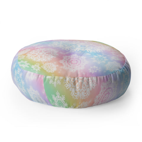 Lisa Argyropoulos Aurora Frost Floor Pillow Round