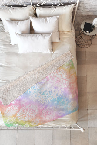 Lisa Argyropoulos Aurora Frost Fleece Throw Blanket