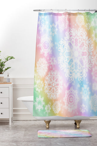 Lisa Argyropoulos Aurora Frost Shower Curtain And Mat